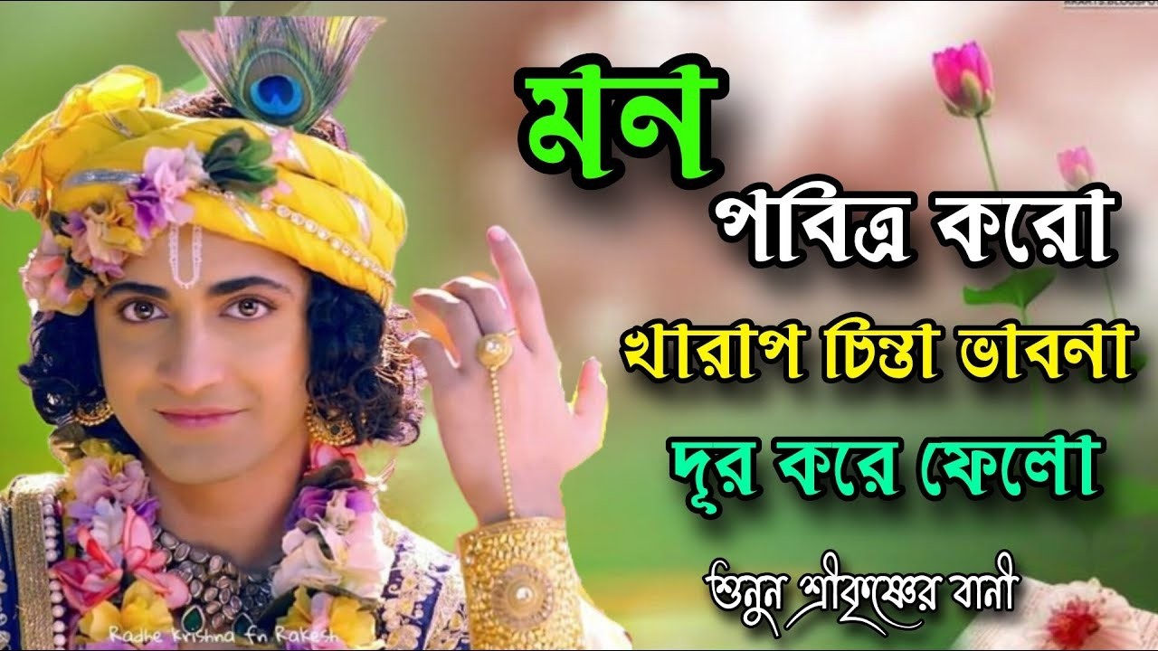 মন পবিত্র করো খারাপ চিন্তা ভাবনা দূর করে ফেলো শোনো শ্রীকৃষ্ণের অমূল্য বাণী কথা তোমার সব কিছু শুভ হবে