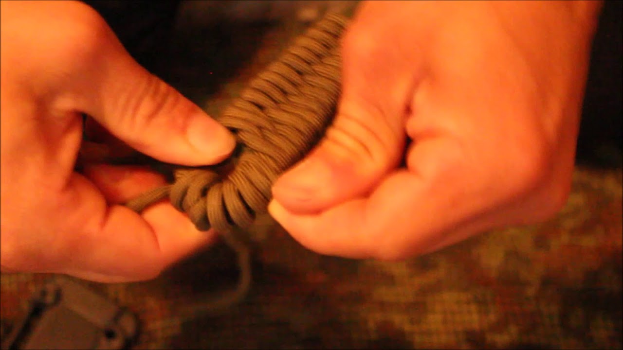 Como hacer un mango con  paracord 550 para el cuchillo ESEE IZULA #1