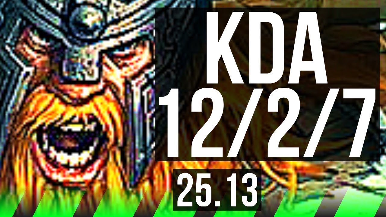 OLAF vs LEE SIN (JGL) | 12/2/7, Dominating | KR Diamond | 25.13