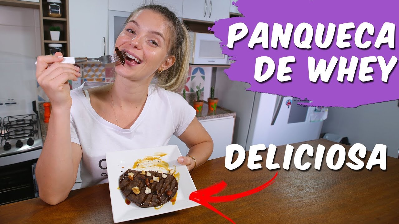 COMO FAZER PANQUECA PROTEICA DE CHOCOLATE | PANQUECA DE WHEY