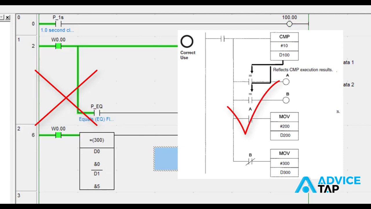 Omron PLC|Lesson 10|Condtion Flages|Compare
