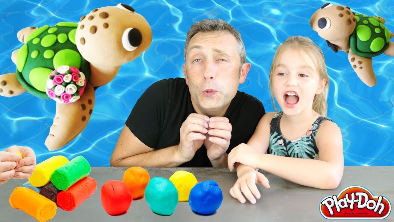 TUTO - CONFECTION d'une TORTUE en Pâte à modeler Play-Doh ! ATELIER CRÉATIF !