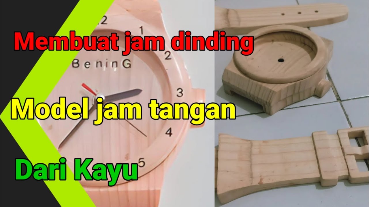 Jam dinding dari kayu | jam dinding model jam tangan