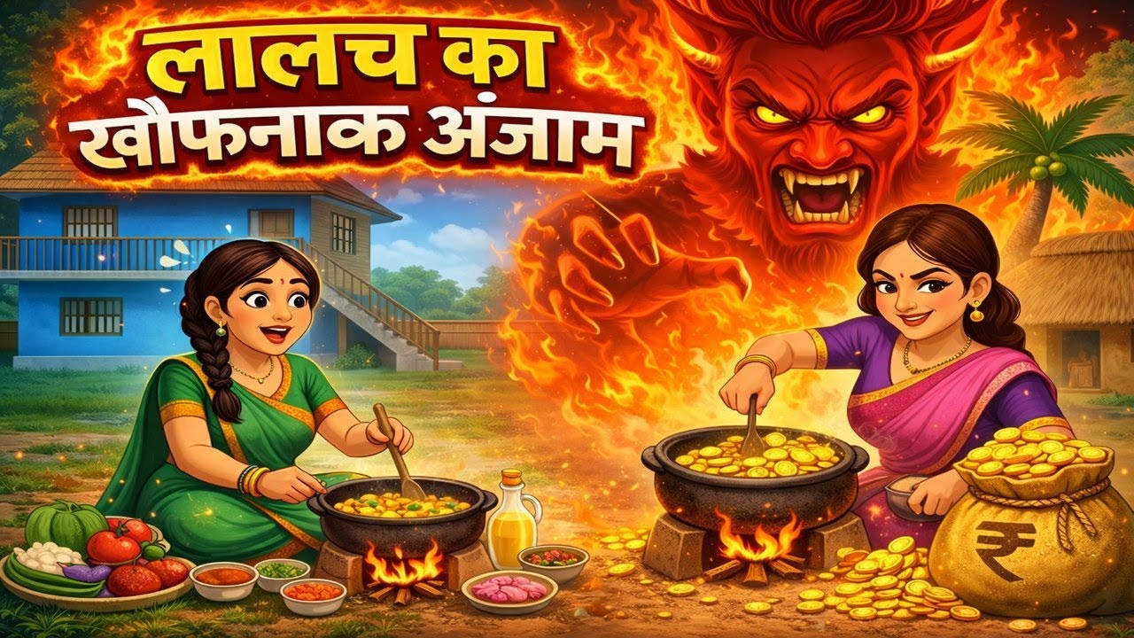 लालच का खौफनाक अंजाम  | Hindi Story  |  Hindi Kahaniyan  |  Cartoon Story  | Hindi Moral Stories New