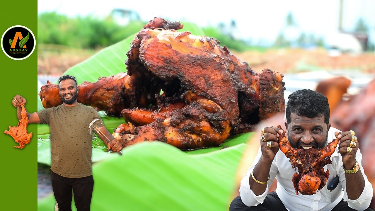 Full Chicken Fry | Spicy Whole Chicken Fry | Fried Chicken Recipe | Village Cooking In Kannada