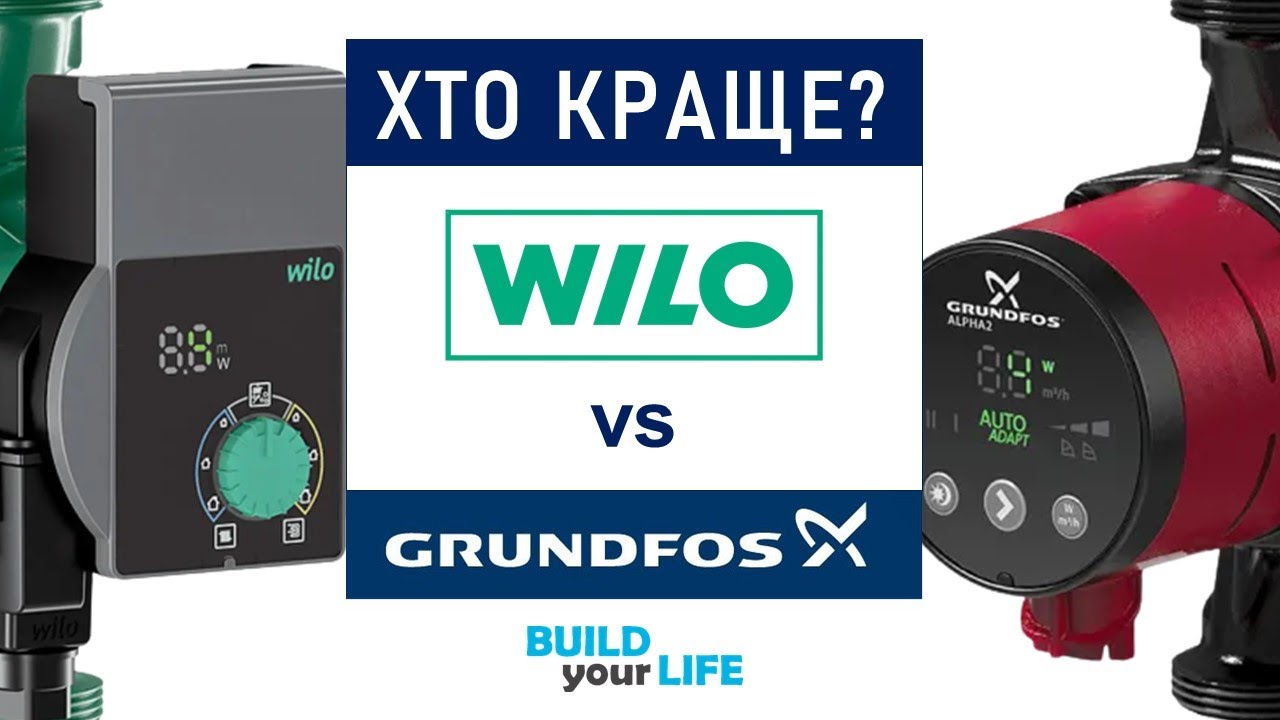 Порівняння WILO і GRUNDFOS
