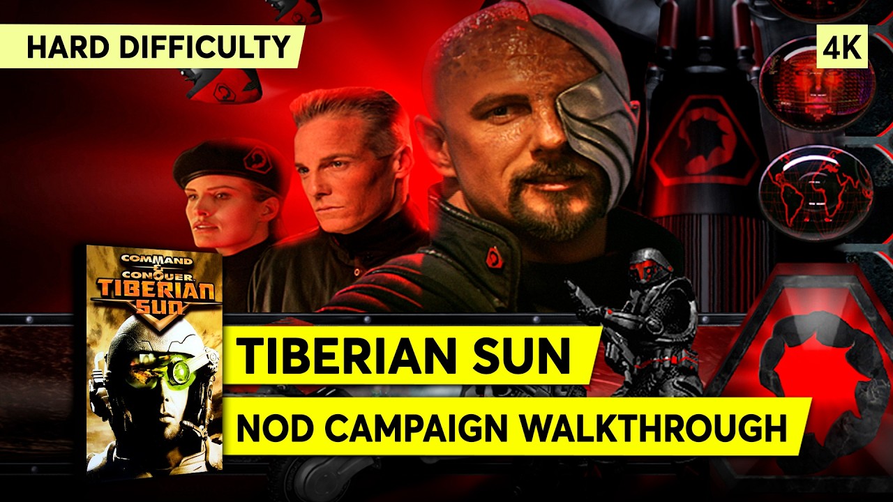 C&C TIBERIAN SUN 4K - NOD CAMPAIGN ON HARD - ALL CUTSCENES
