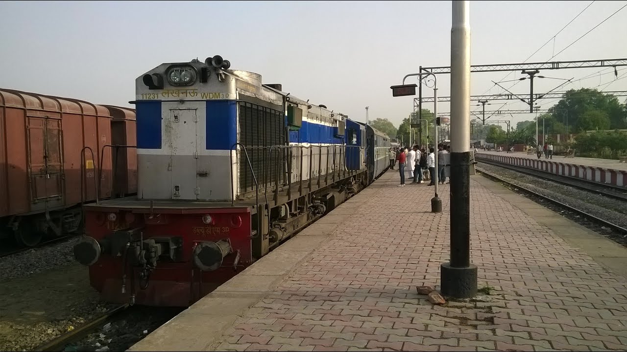 Full Journey From Sultanpur Jn to Jaunpur City on LKO WDM 3D 11231 diesel action