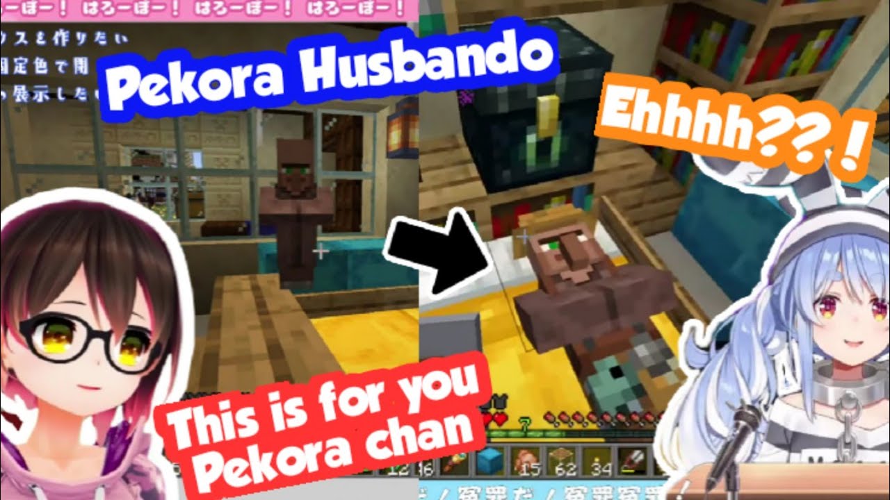 Pekora caught sleeping with the chad villager Roboco brought[Hololive]