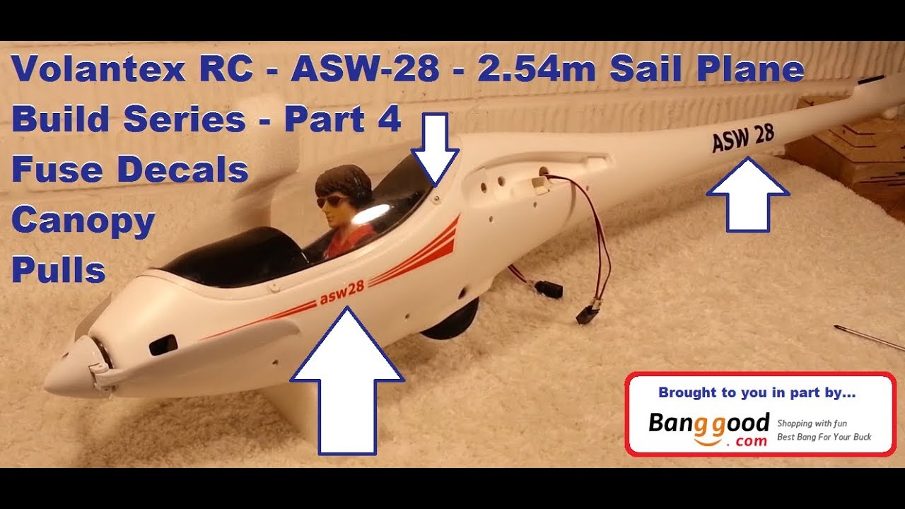 Volantex RC / Lanyu - ASW-28 - Fuse Decals & Canopy Idea - Build Series - Part 4