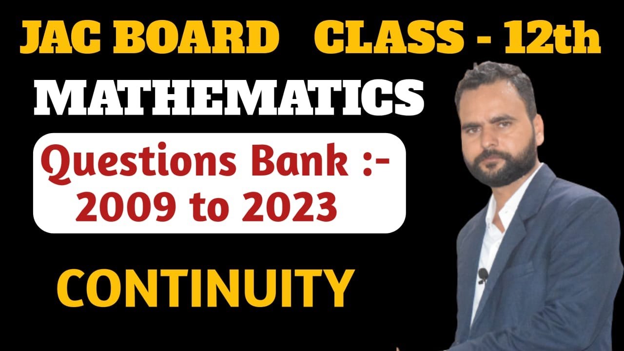 Jac Board class 12 maths questions bank solutions | Continuity previous year question class 12