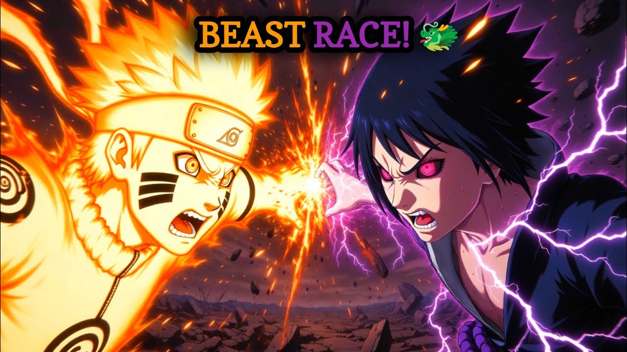 Naruto vs Sasuke 🔥 BEAST RACE Begins! | Ultimate Anime Battle ⚡