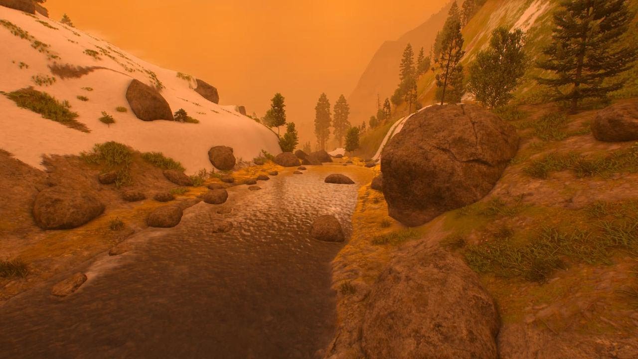 Peacefully hiking through nature in Riders Republic on PlayStation 5