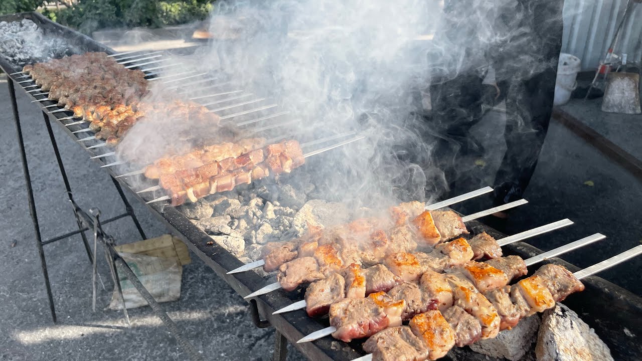 Ташкент. Самый вкусный Шашлык из говядины и не только! Поели узбекский плов. Купили фрукты и самсу!