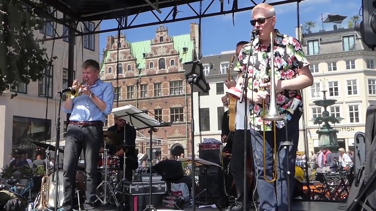 Copenhagen Jazz Festival 2018, Jan'z Swingtet, Højbro Plads Jazz Trio, Emil Otto & his Nola Four
