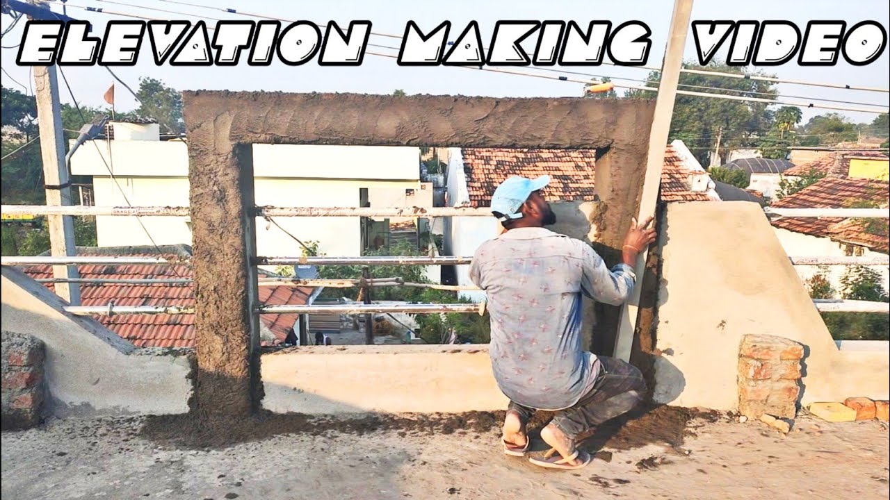 Elevation design plaster video  // Village construction