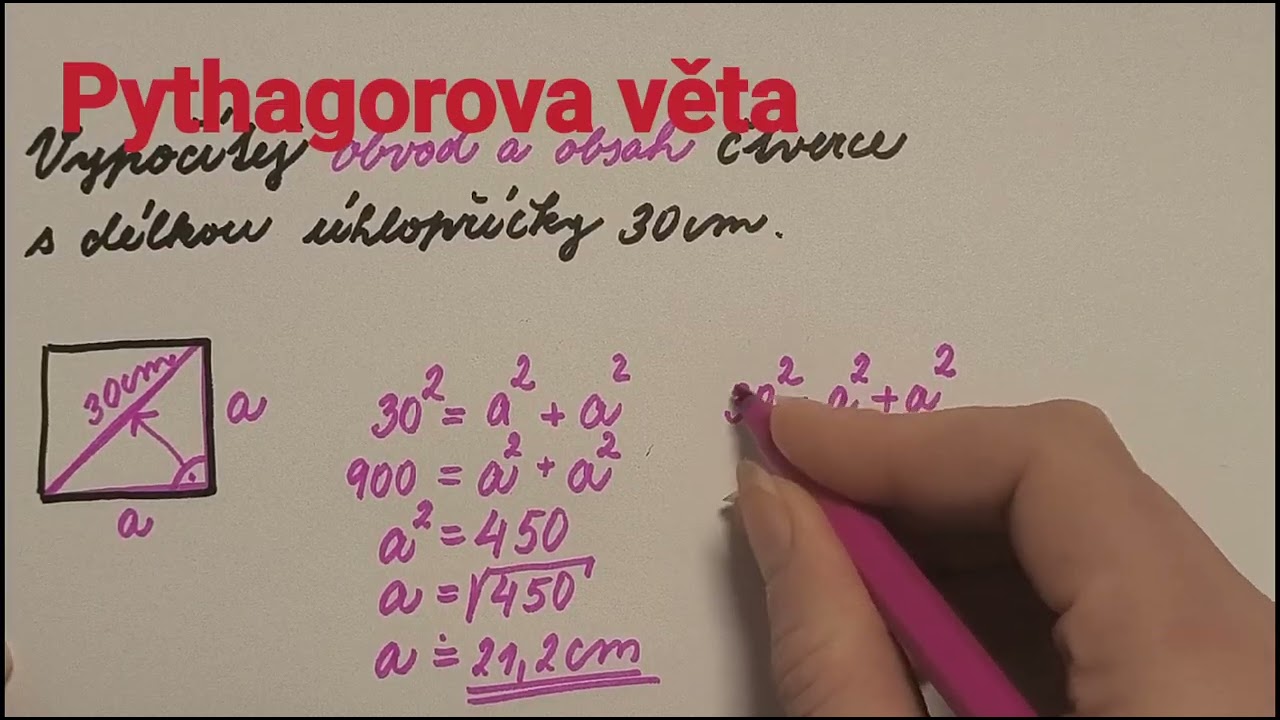 Pythagorova věta, úhlopříčka