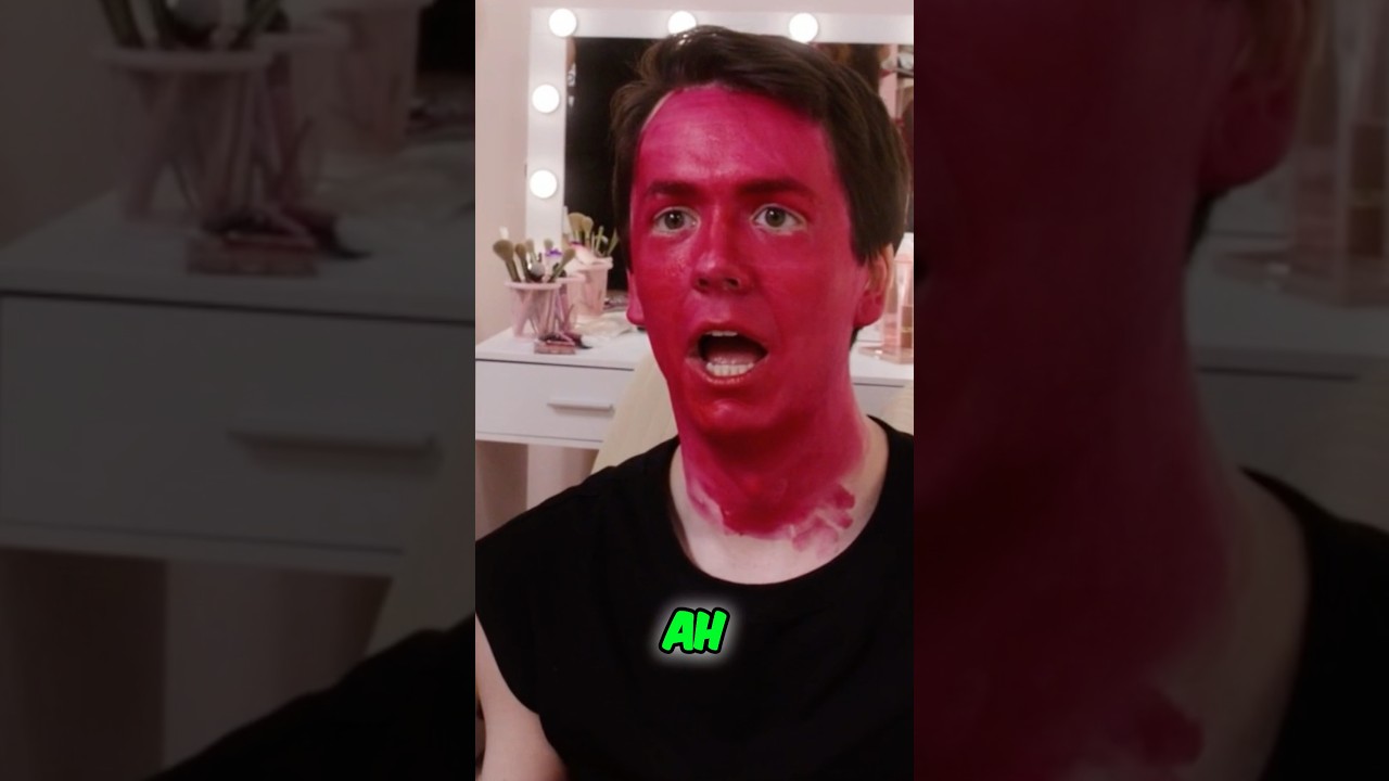 Thats lipstick on his face!!! Watch the full video on our channel!