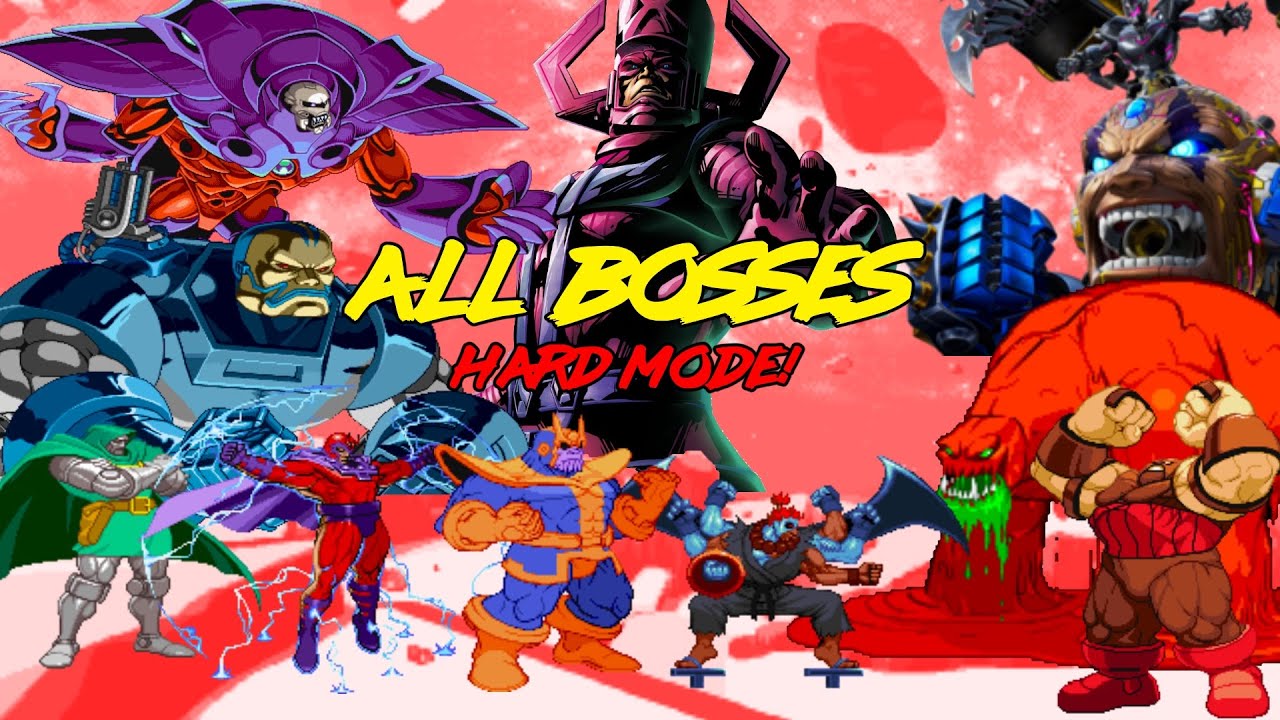 Marvel vs Capcom : All Boss Fights Evolution 1994 - 2017 !! HARDEST DIFFICULTY !!