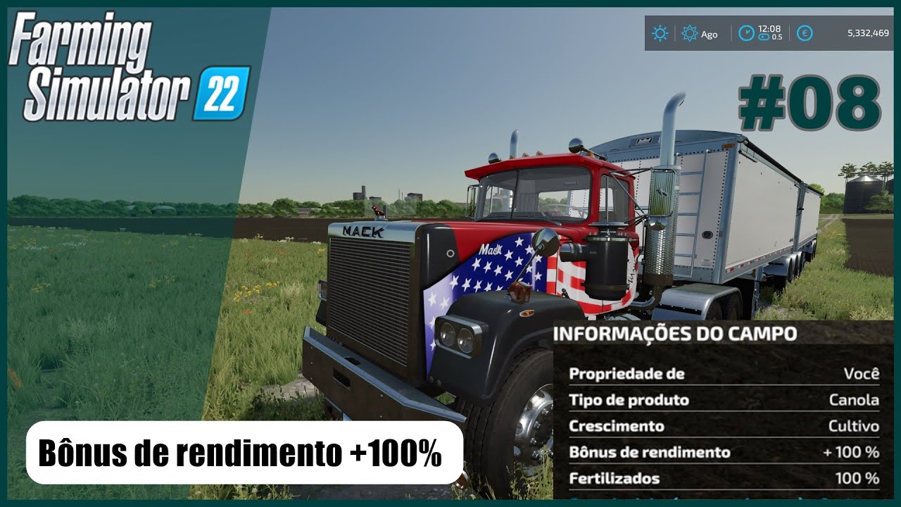 Farming Simulator 22 - DICAS PARA INICIANTES - B&ocirc;nus de rendimento +100% - Gameplay - PT BR 4K