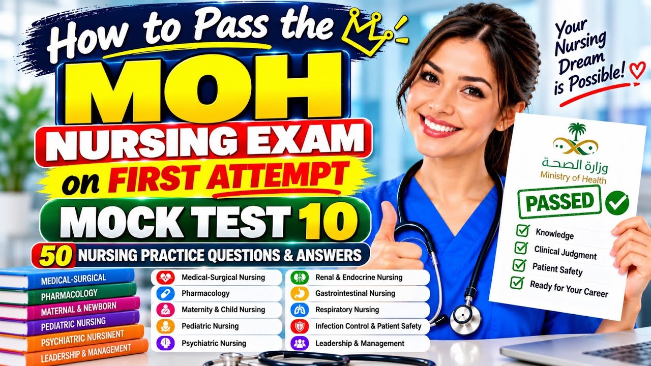 Can You Answer These 50 MOH Exam Questions? | Nursing Practice Test 10