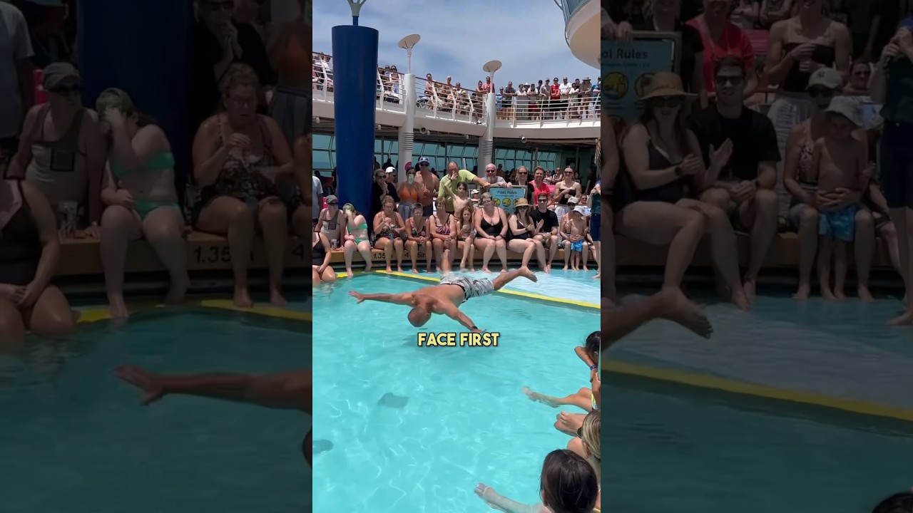 Winning A Belly Flop Competition💥 #shorts