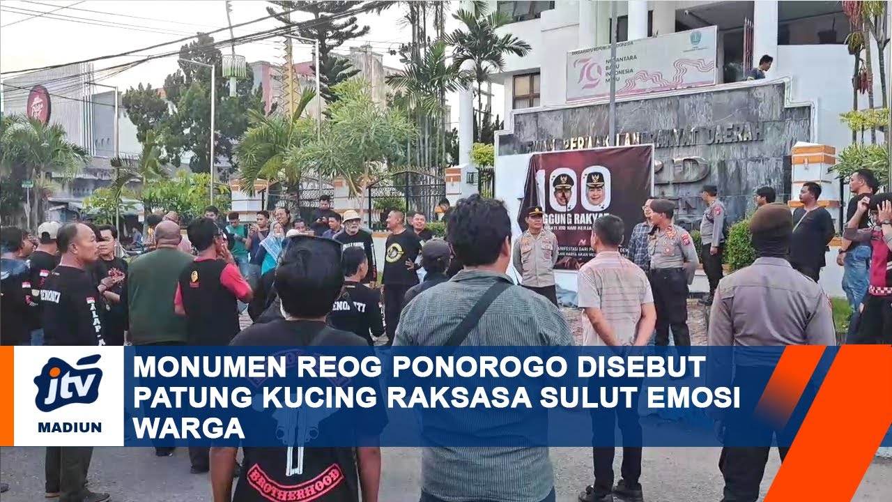 PONOROGO - Monumen Reog Ponorogo Disebut Patung Kucing Raksasa Sulut Emosi Warga