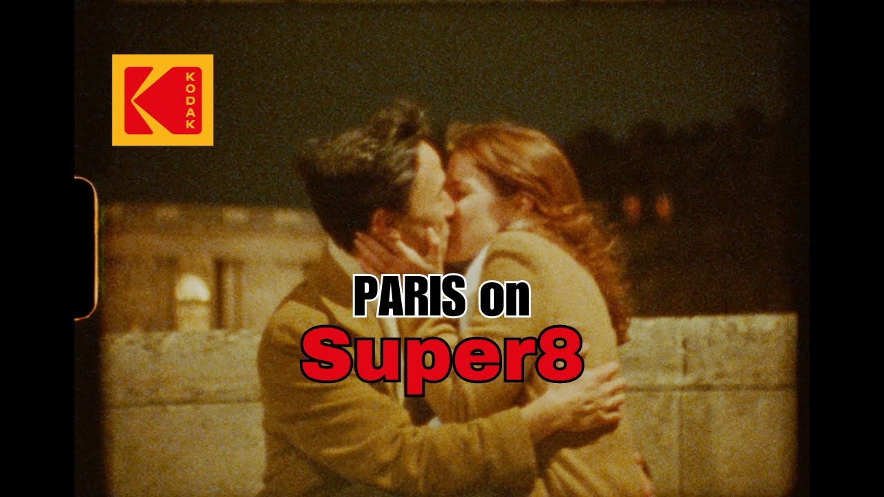 Young couple captured on Super 8 film in Paris.