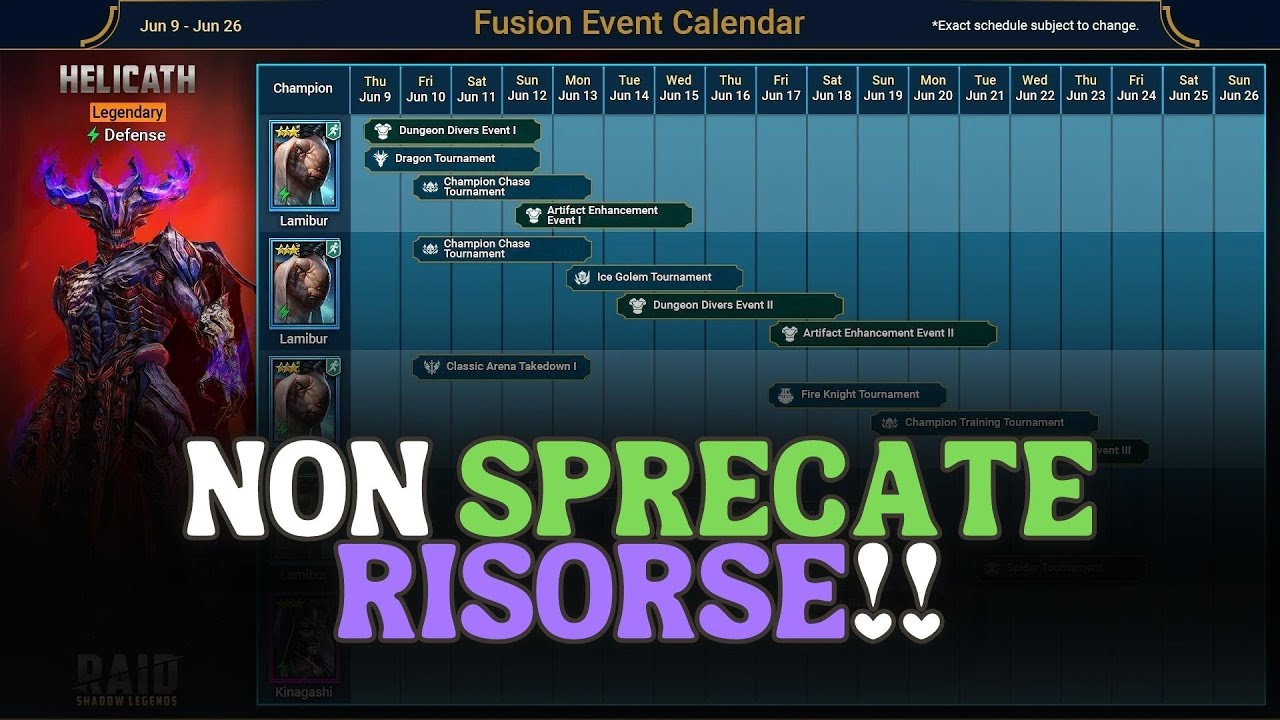 🇮🇹 ⚠️ Guida per le fusioni ⚠️ in Raid Shadow Legends