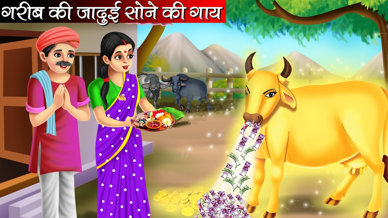 गरीब की जादुई सोने की गाय | Garib Ki Jadui Sone Ki Gaay | Hindi kahaniya | Moral stories | kahaniya
