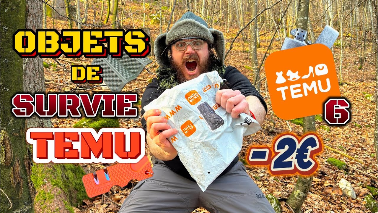 J'AI ACHET&Eacute; DES OBJETS DE SURVIE SUR TEMU &Agrave; MOINS DE 2 EUROS ! (En vrai c'est p&eacute;pite)
