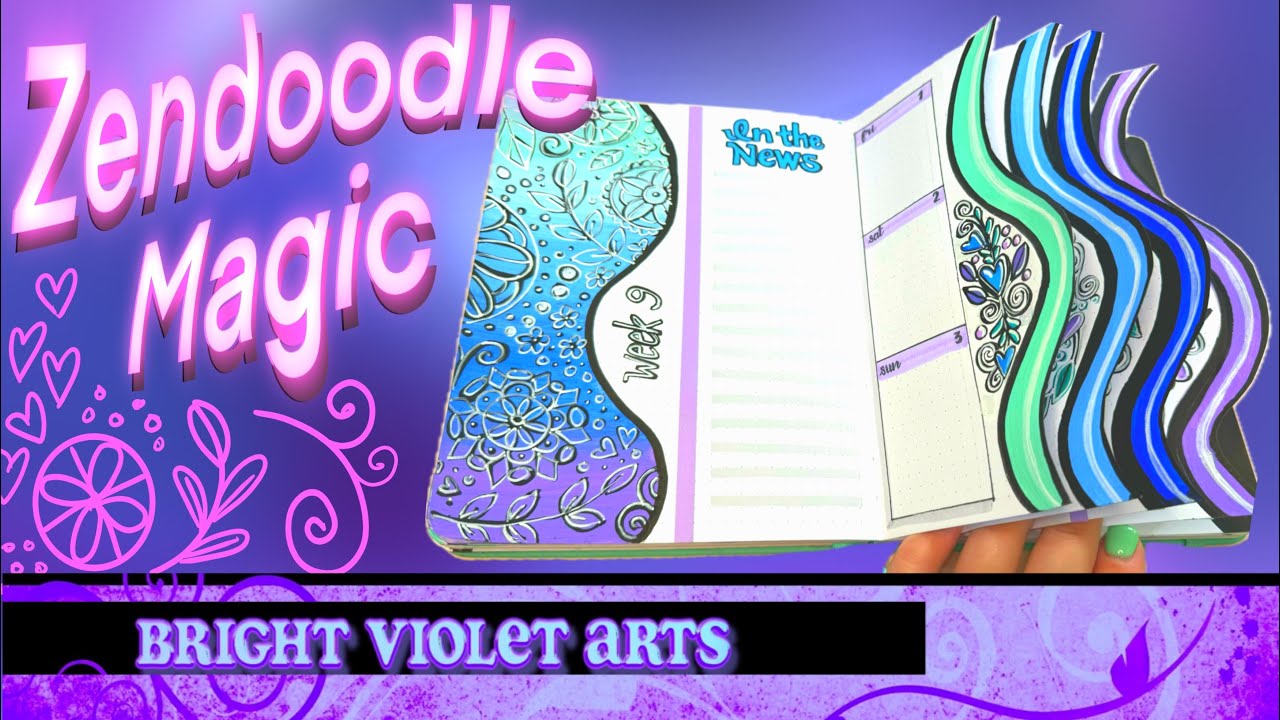 Mesmerizing Zendoodle Bullet Journal Setup ✨| March Plan With Me (Dutch doors and Gradient Art)