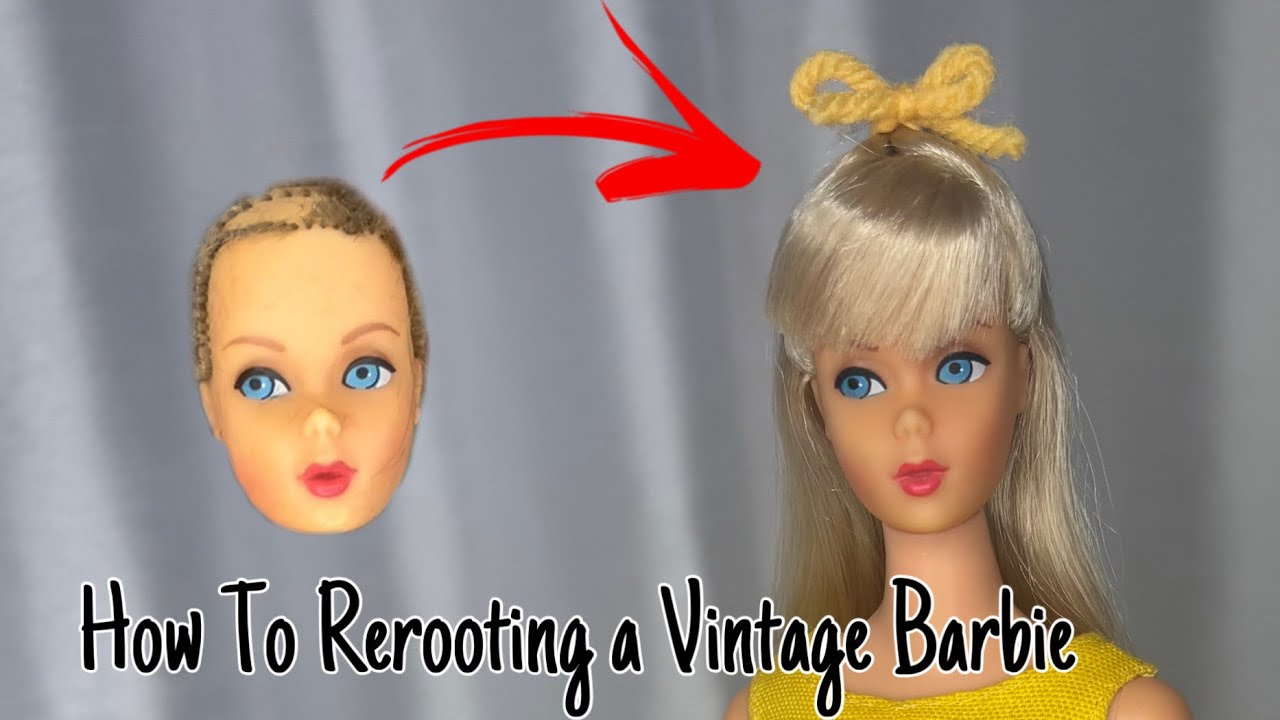 How To ReRoot a Barbie! Rerooting a Vintage 1960s Standard Barbie