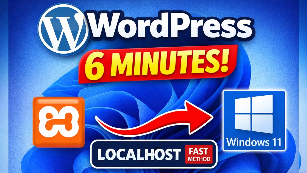 Install WordPress in 6 Minutes Locally (XAMPP + Windows 11) | Fastest Way