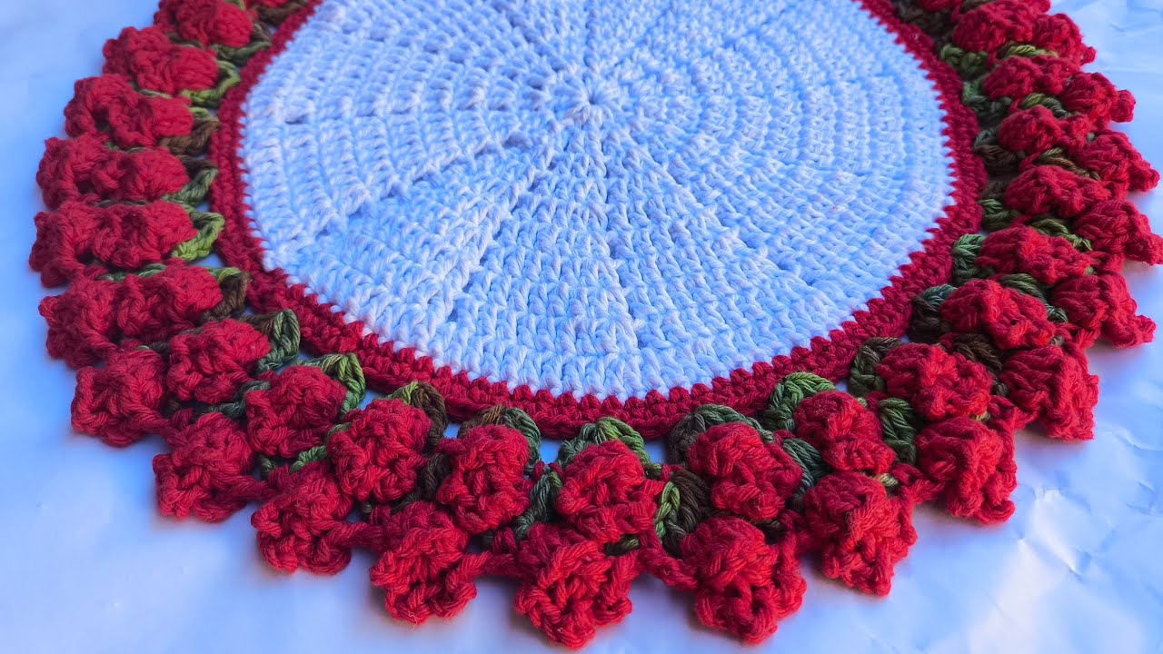 SOUSPLAT JARDIM DE TULIPAS/JOGO AMERICANO #crochet