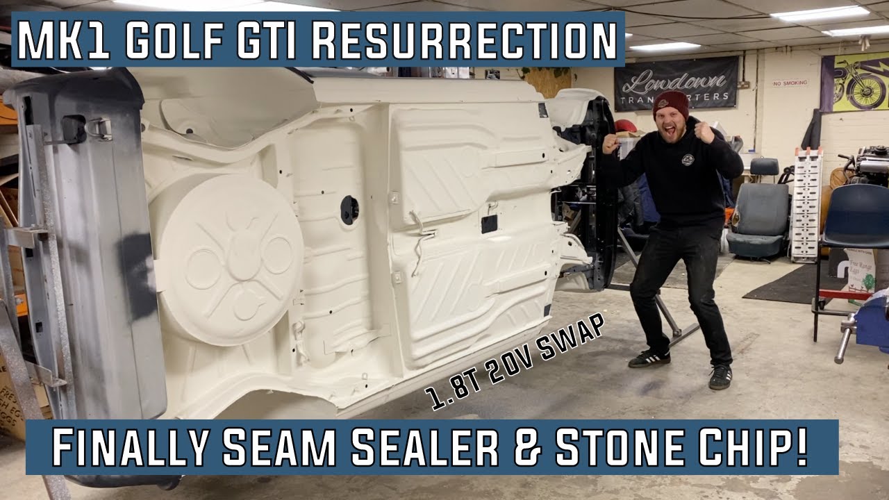 Applying Seam Sealer & Stonechip! - 1983 Mk1 Golf GTI Campaign Restoration 1.8 20v t Engine Swap