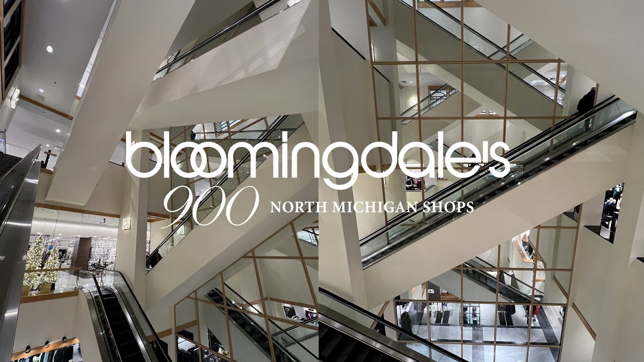 Confusing But Cool Montgomery Double-File Escalators - Bloomingdale's, Michigan Ave - Chicago, IL