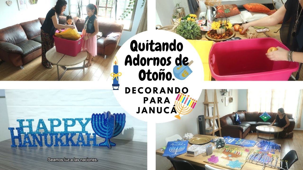 ✅QUITANDO DECORACIONES DE🍁 COMENZAMOS A DECORAR PARA JANUCÁ🕎