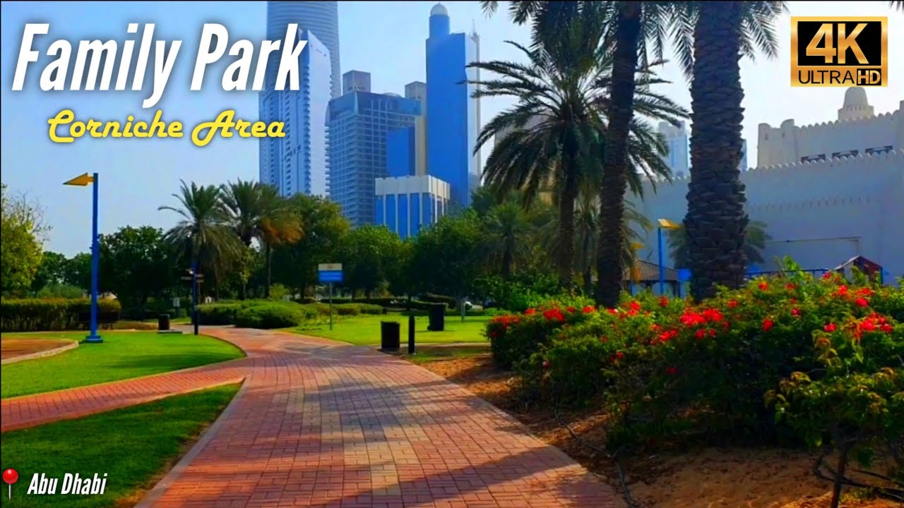 Corniche Family Park Abu Dhabi - 4K  Walking Tour | Things to do in Abu Dhabi, UAE