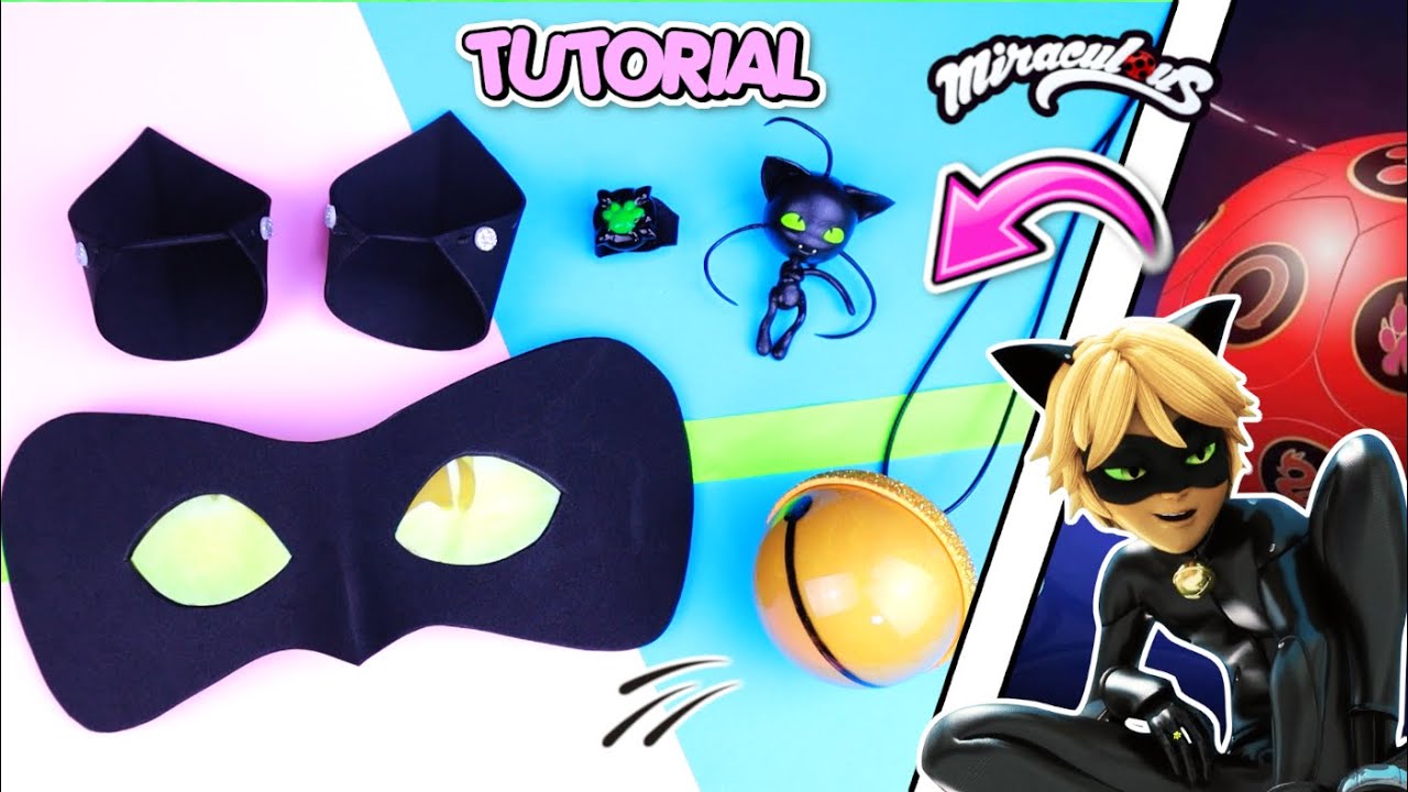 Como hacer el Disfraz de Cat Noir DIY- máscara CatNoir, ANILLO... Miraculous Ladybug El Mundo de Isa