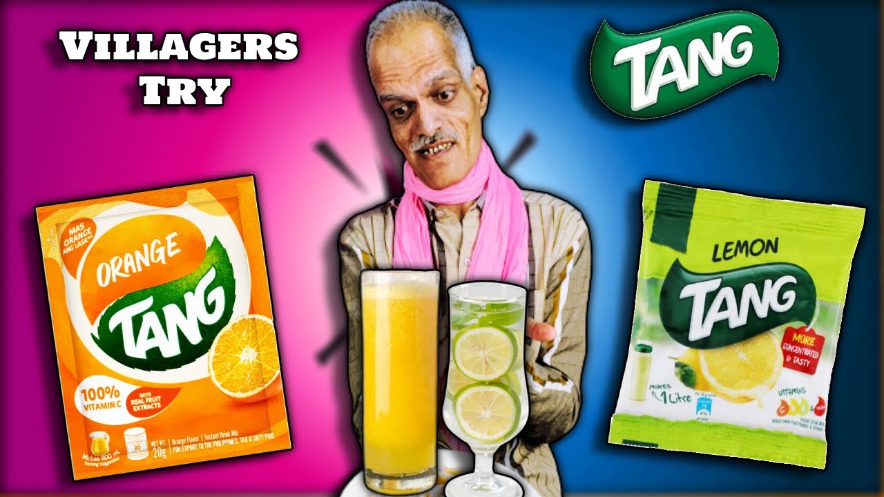 Villagers Drink American Tang Drink Mix For First Time ! Tribal People Try Tang Drink