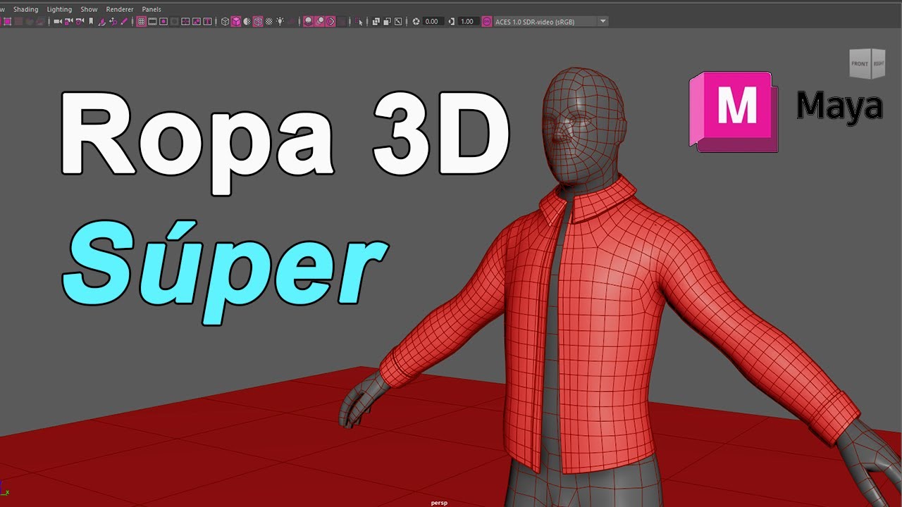Cómo hacer ropa 3D realista en Maya súper. Fácil, rápido y sencillo