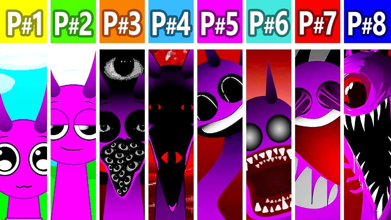 All Phases in Incredibox Sprunki! Phase 1 vs Phase 2 vs Phase 3 vs Phase 4 vs Phase 5 vs Phase 6-8
