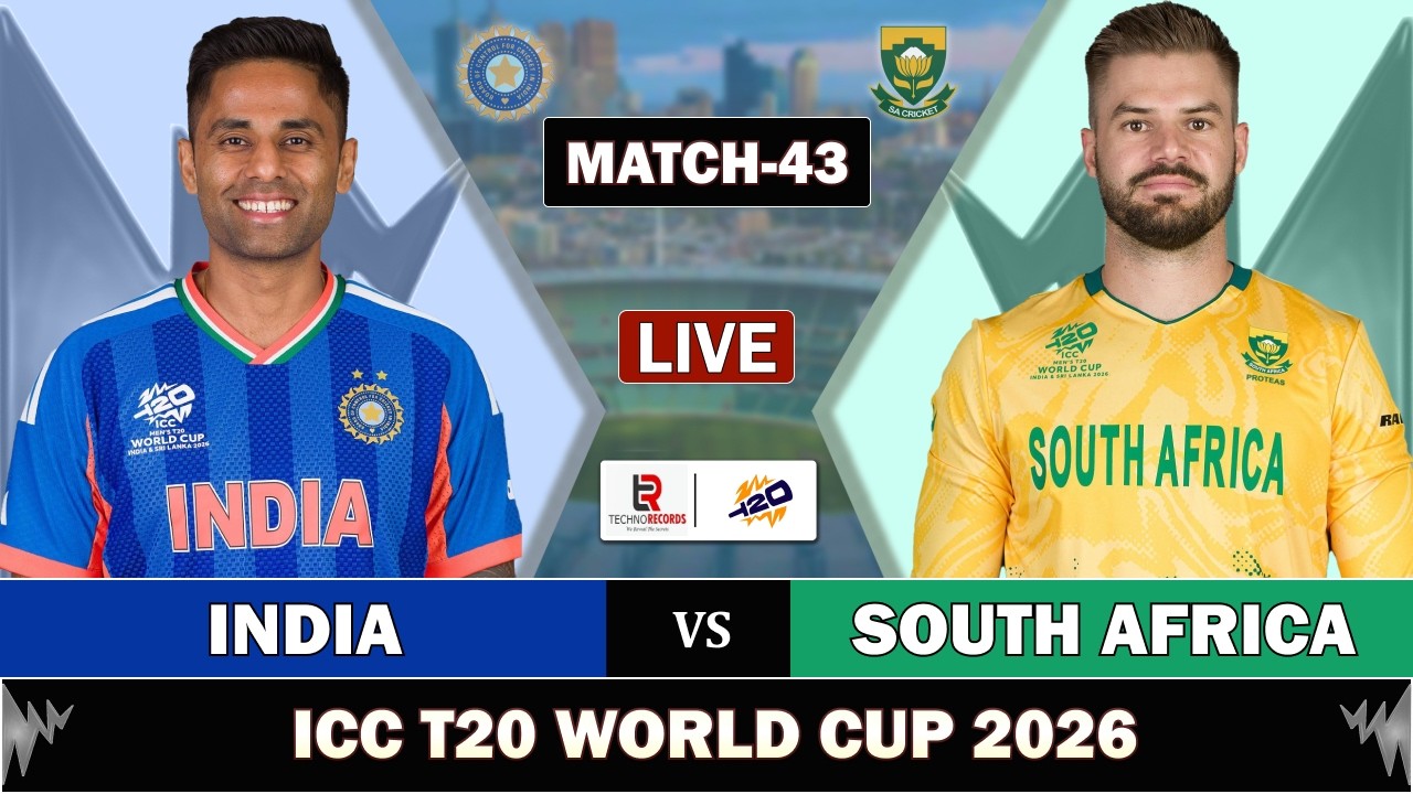 T20 WORLD CUP 2026: INDIA vs SOUTH AFRICA MATCH 43 LIVE | IND vs SA LIVE CRICKET MATCH | SA 2 OVERS