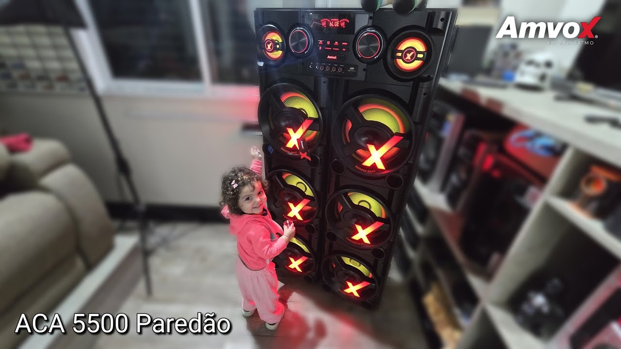 Unboxing (desembalando) Amvox ACA 5500 Paredão