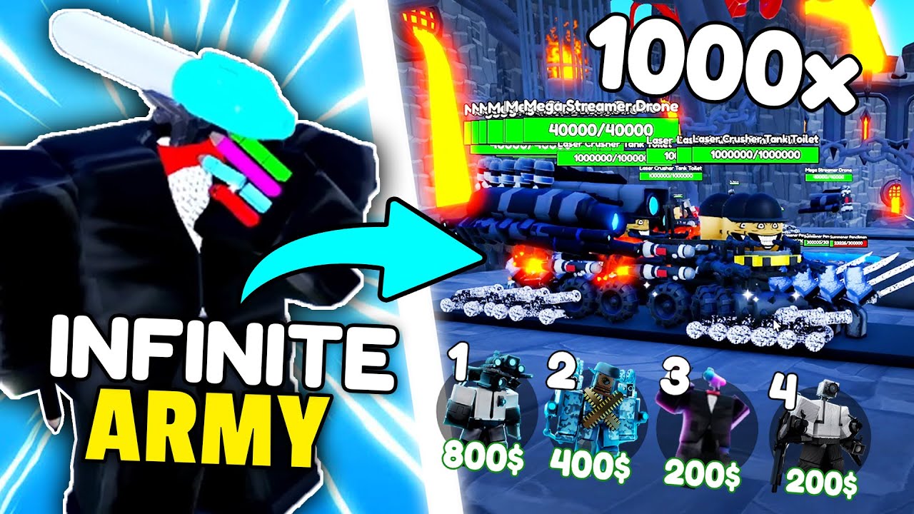 New SPAWNERS  CRAZY OP 💀 I created ARMY with x100 SPAWNER UNITS 😱  - Toilet Tower Defense