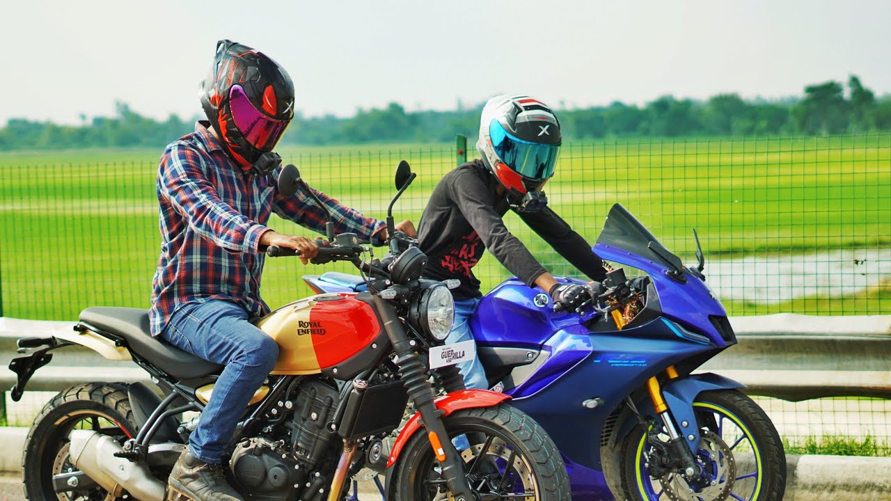 Guerrilla 450 vs Yamaha R15 V4 : Drag Race || Most Satisfying Race