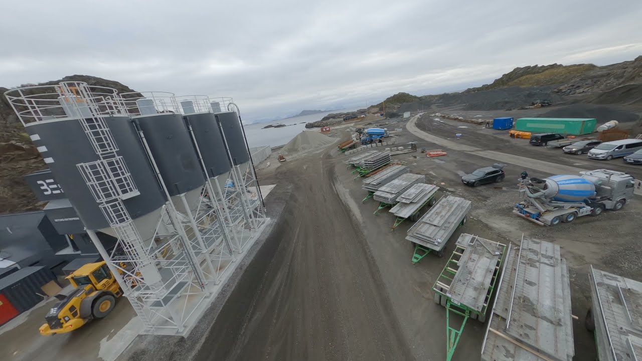 Drone film - Tecwill concrete mixing plant Cobra C80 - Betongfabrik Cobra C80