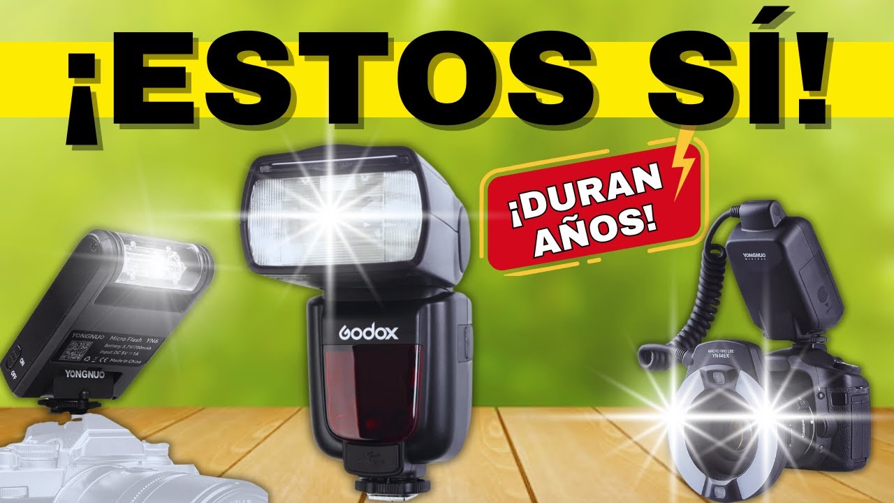 Los 3 Mejores Flashes Para Cámaras Canon, Nikon, Sony y UNIVERSAL flash godox Calidad Precio 2026