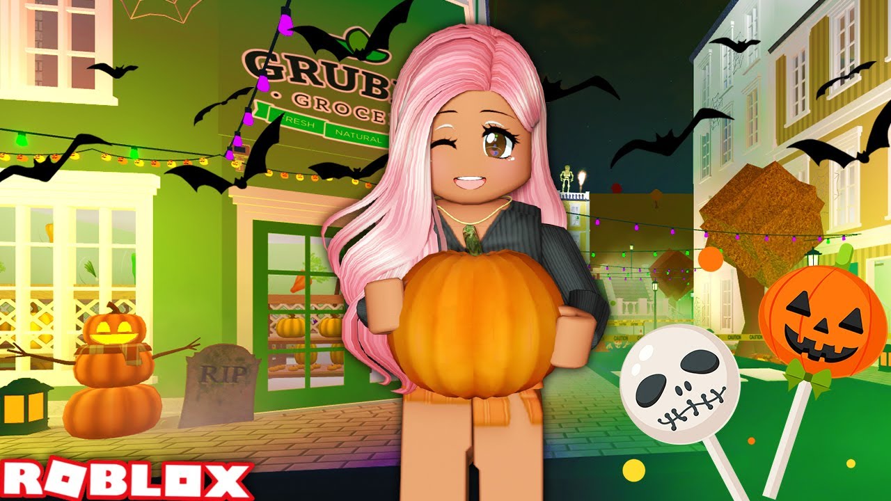 DECORATING MY TOWN FOR HALLOWEEN | Roblox Bloxburg